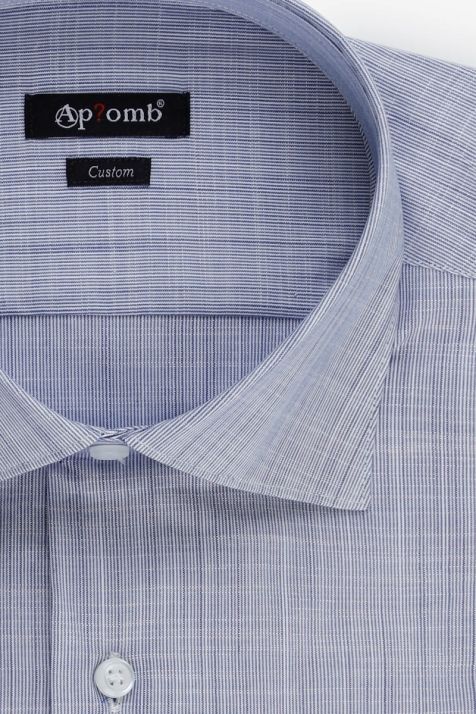 Camicia Uomo Aplomb Regular Righe 100% cotone collo Italiano Manica lunga