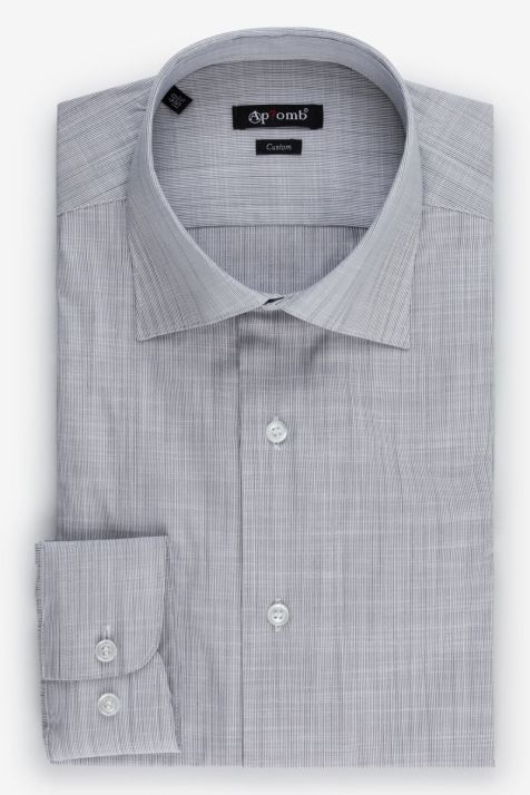 Camicia Uomo Aplomb Regular Righe 100% cotone collo Italiano Manica lunga