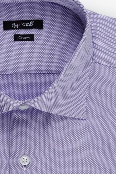 Camicia Uomo Aplomb Regular Micro disegno 100% cotone collo Italiano Manica lunga