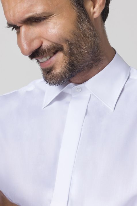 Camicia Uomo Seidensticker Classic No Stiro Tinta unita 100% cotone collo Italiano Manica lunga