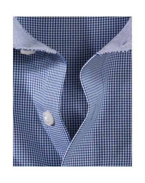 Camicia Uomo Olymp Classic Quadri collo Francese Manica corta