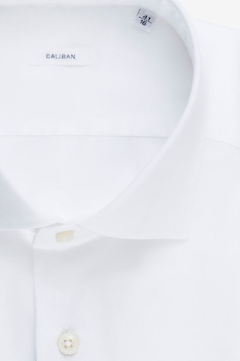 Camicia Uomo Caliban Regular Tinta unita 100% cotone collo Francese Manica lunga