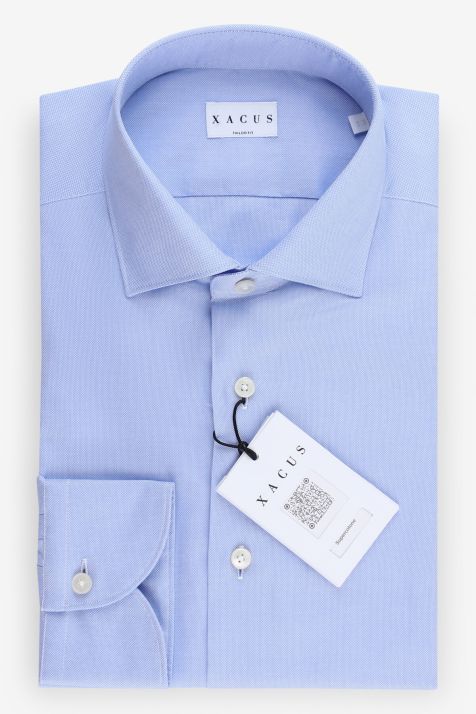 Camicia Uomo Xacus Regular Tinta unita 100% cotone collo Francese Manica lunga