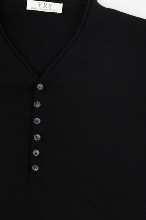 Maglia Uomo YRS Collo v Regular Tinta unita 100% Lana merino Extra Fine
