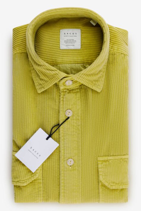 Camicia Uomo Xacus Regular Tinta unita 100% cotone collo Italiano Manica lunga