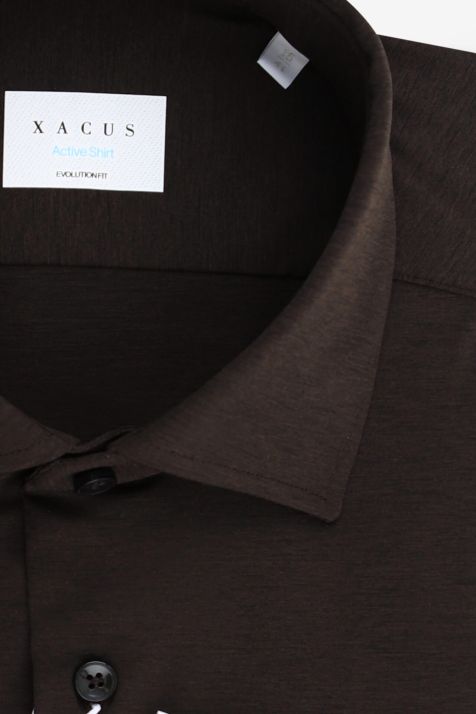Camicia Uomo Xacus Classic Tinta unita 86% poliammide 14% elastan collo Francese Manica lunga