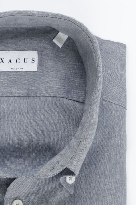 Camicia Uomo Xacus Regular Tinta unita 100% cotone collo Button down Manica lunga