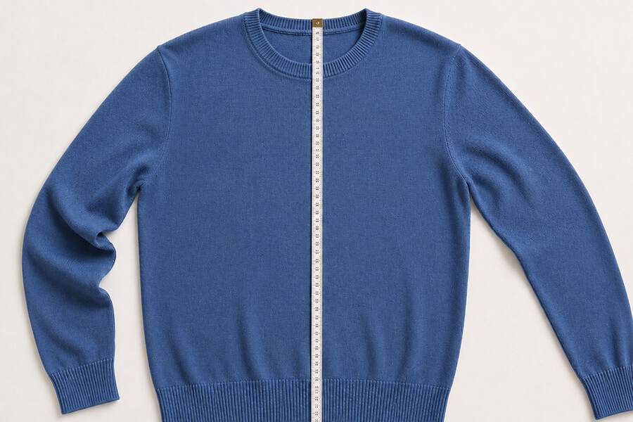 Come misurare la lunghezza di una maglia uomo