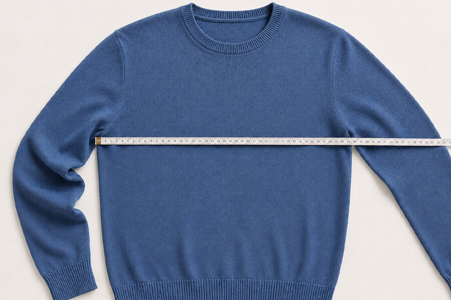 Come misurare il torace di una maglia uomo