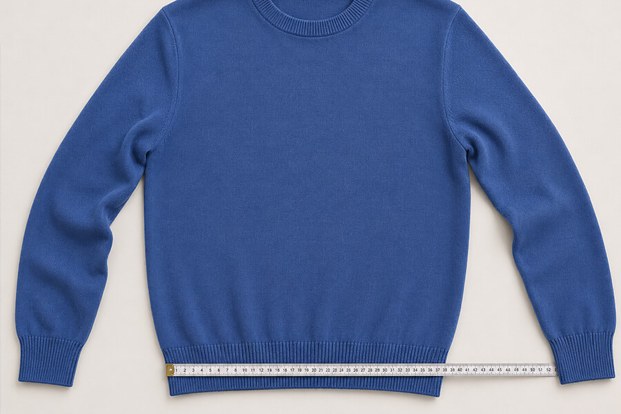 Come misurare la vita di una maglia uomo