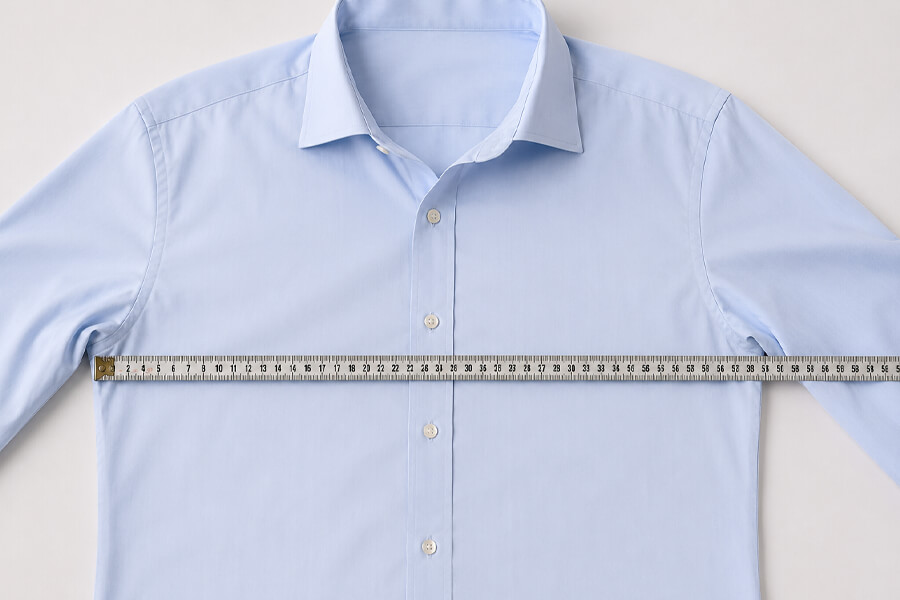 Come misurare il torace di una camicia da uomo