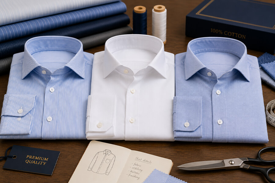 Da cosa dipende il prezzo delle camicie Camicie da uomo di qualità con tessuti e strumenti sartoriali